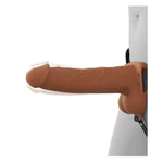 Fantasy X-Tensions Elite 7" Vibrating Hollow Strap-On - Brown