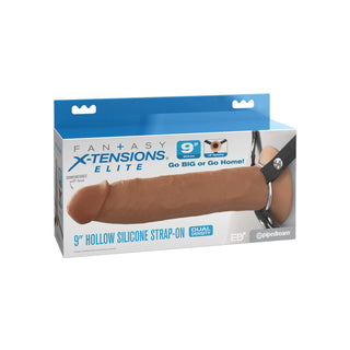 Fantasy X-tensions Elite 9 Inch Hollow Strap-On in Brown