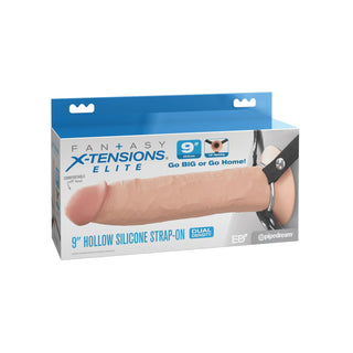 Fantasy X-tensions Elite 9 Inch Hollow Strap-On in Light