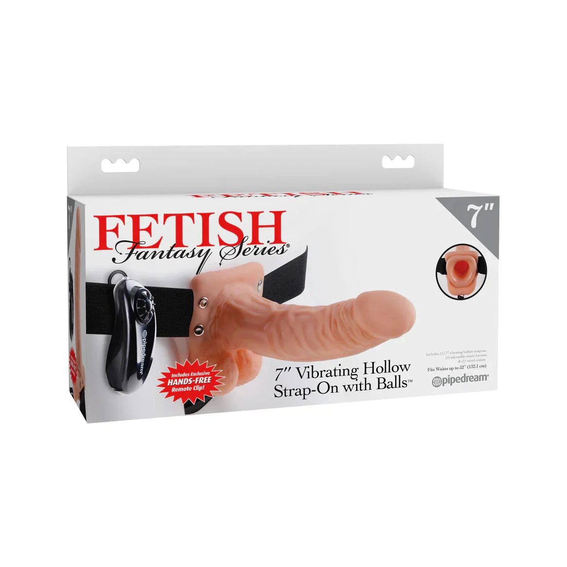 Fetish Fantasy 7 Inch Vibrating Hollow Strap-On