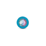 Gemma Clear Iridescent Gem Teal Silicone Plug - M