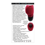 Gender X Body Kisses Vibrating Suction Massager - Red/Black