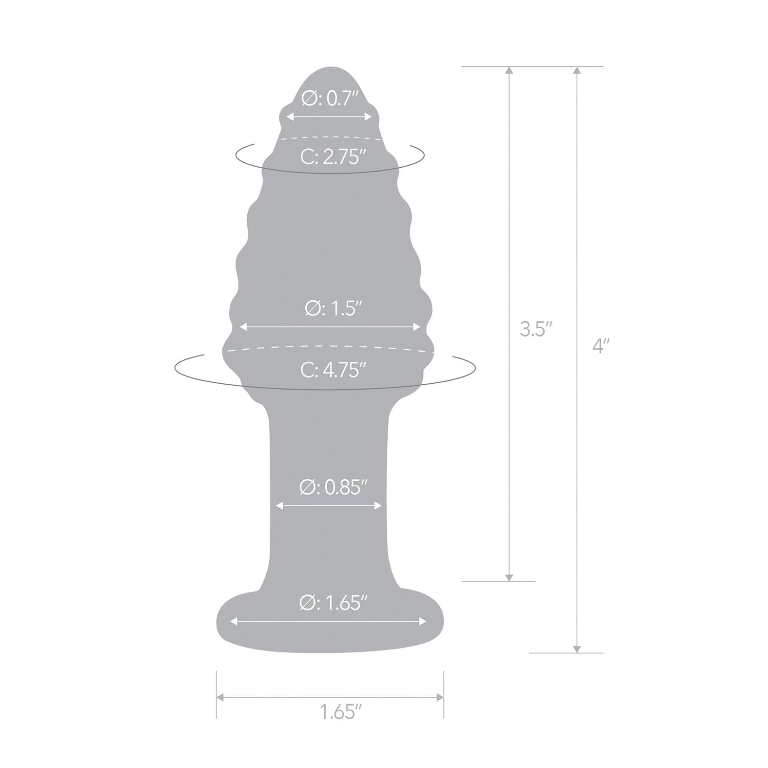Glas 4 Inch Butt Plug Cornstar