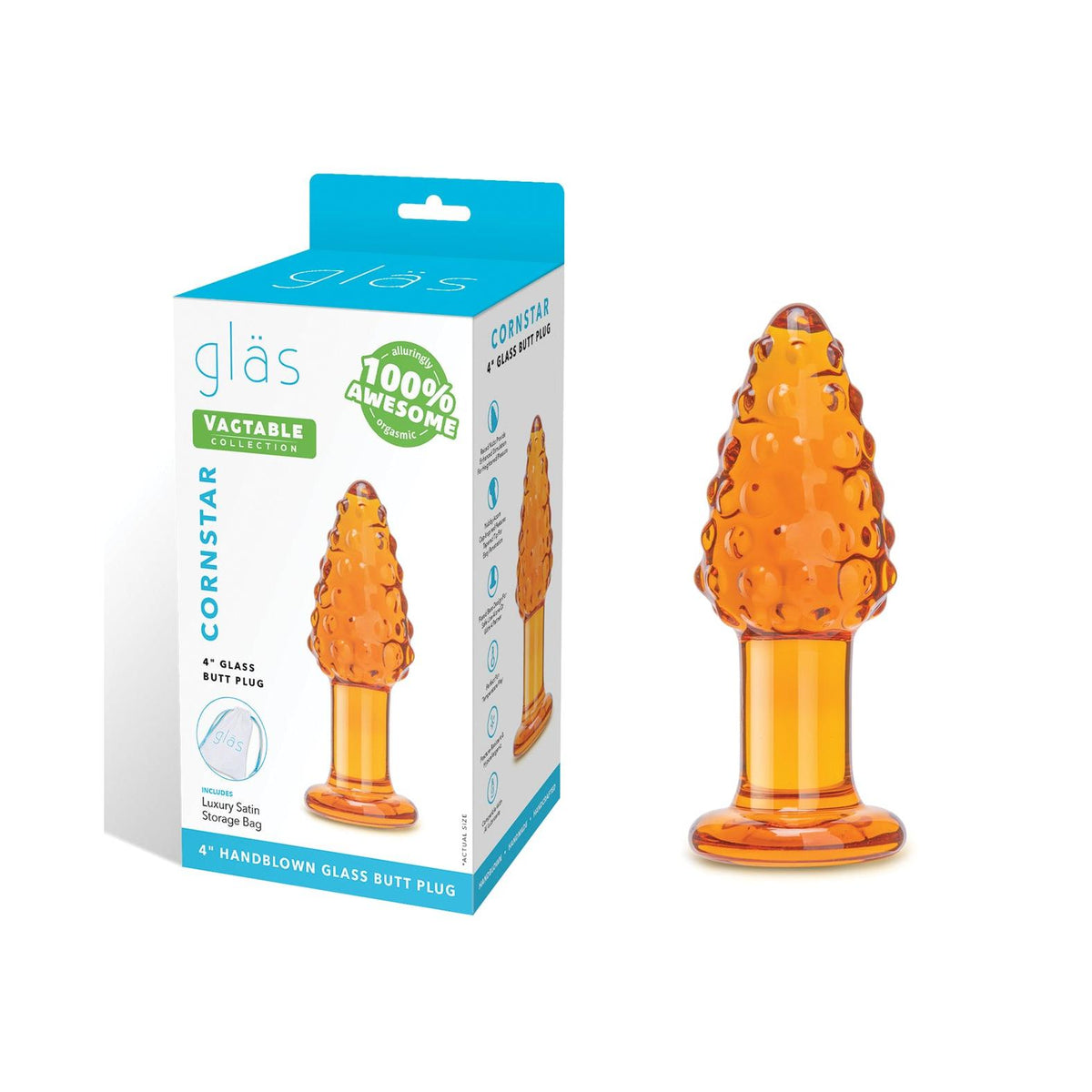 Glas 4 Inch Butt Plug Cornstar