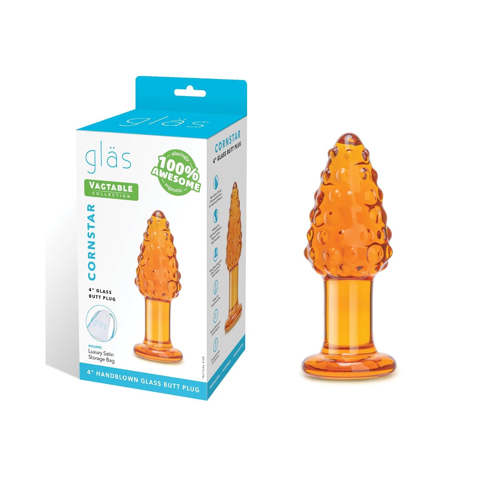 Glas 4 Inch Butt Plug Cornstar