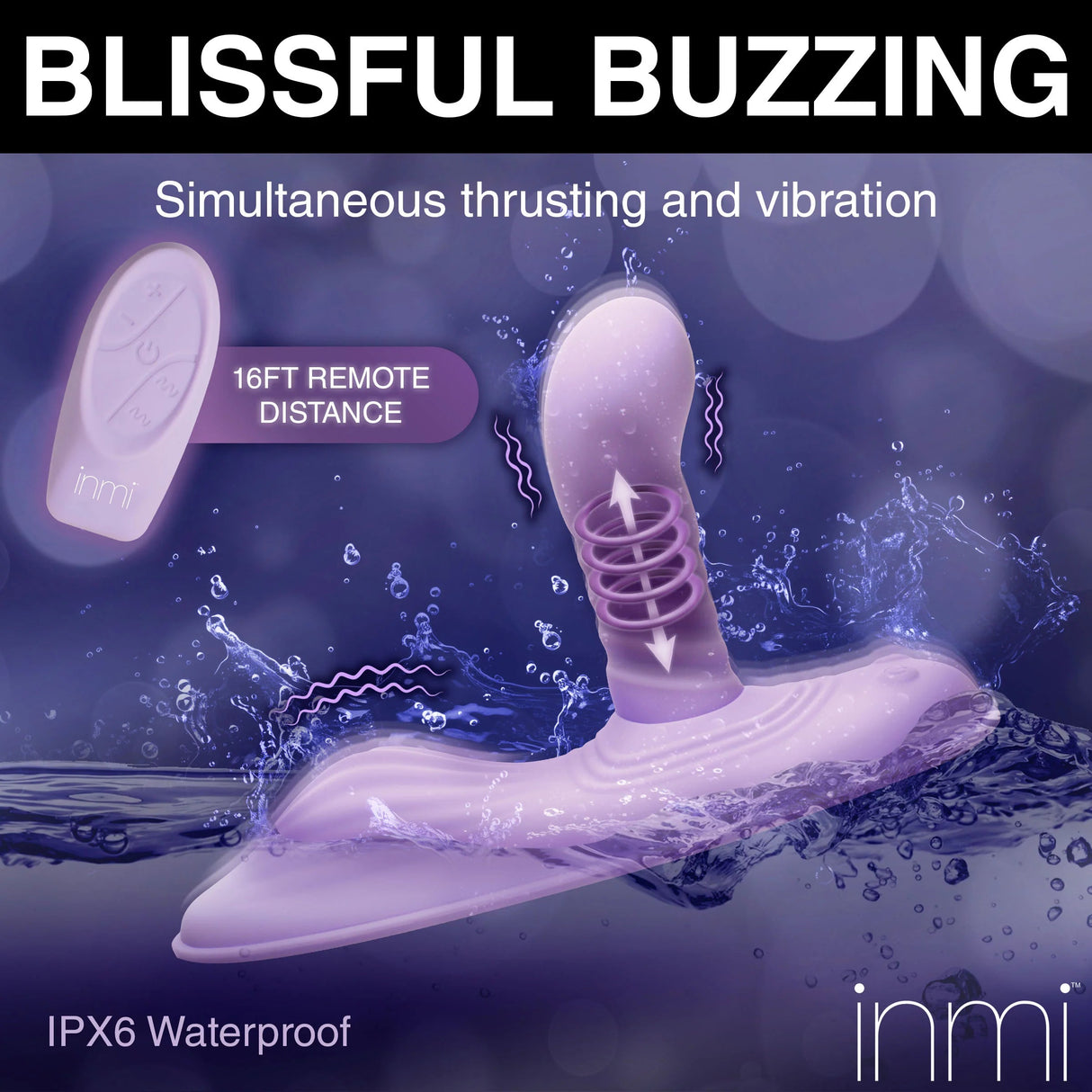 inmi Thrust 'N' Grind Thrusting & Vibrating Silicone Grinder