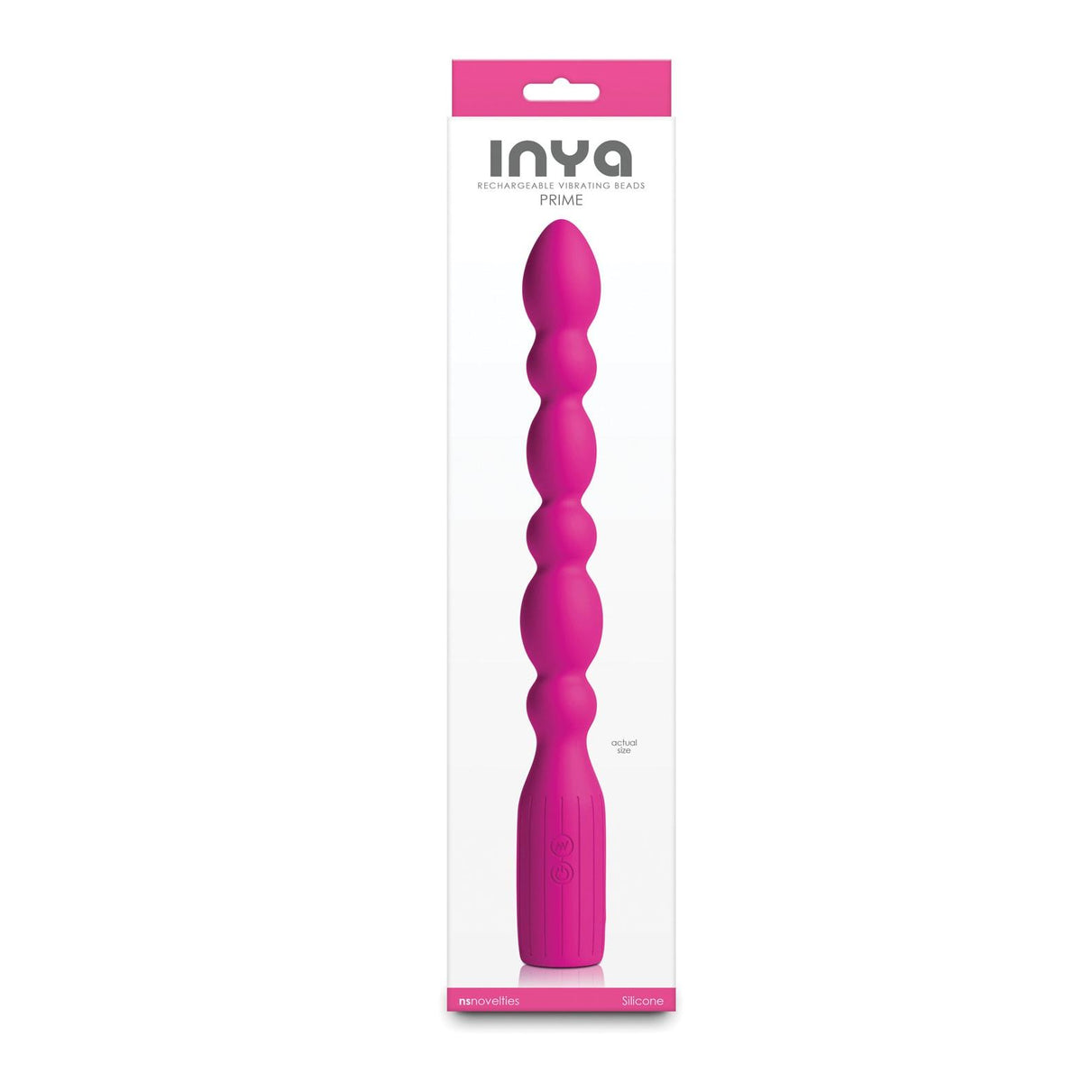 INYA Prime Rechargeable Silicone Vibrating Beads in Pink