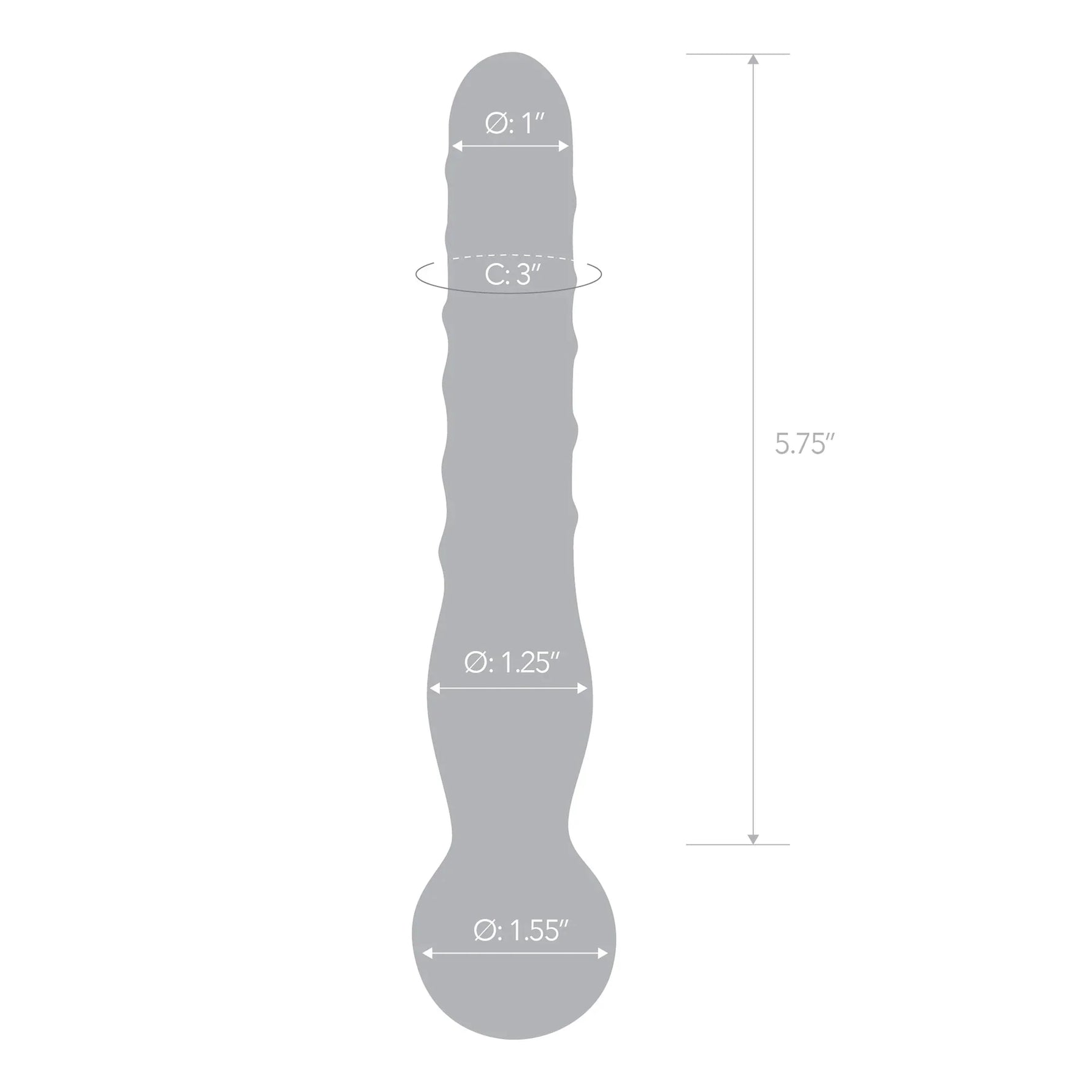Joystick Clear Glass Dildo