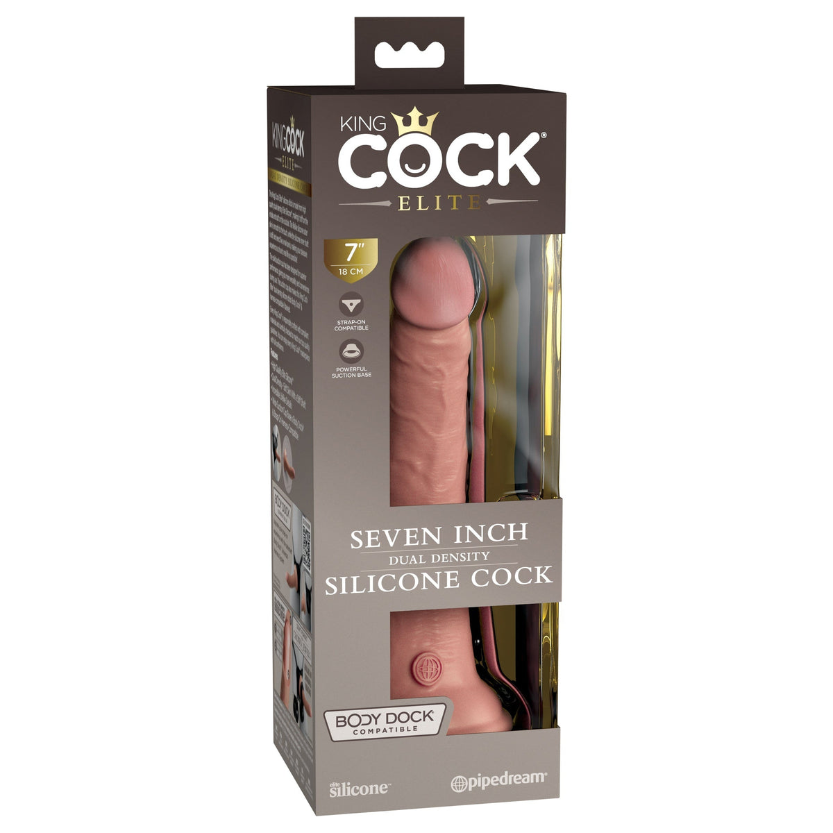 King Cock Elite 7 Inch Dual Density Silicone Dildo