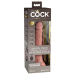King Cock Elite 7 Inch Dual Density Vibrating Silicone Dildo