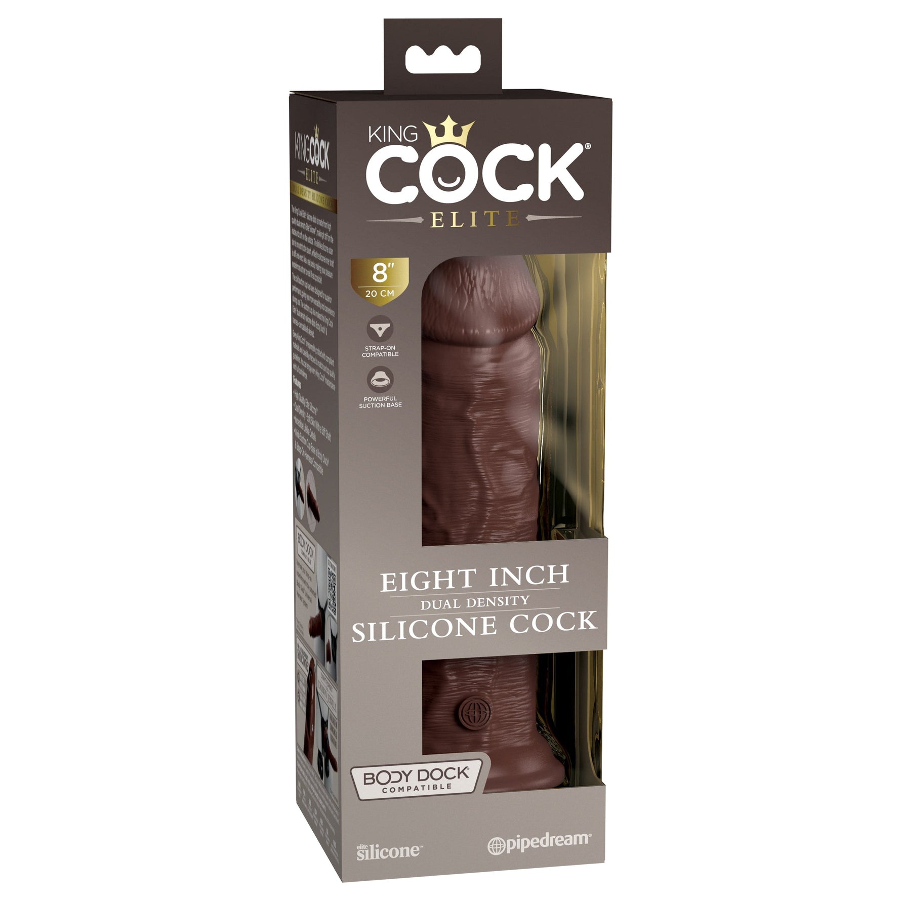 King Cock Elite 8 Inch Dual Density Silicone Dildo