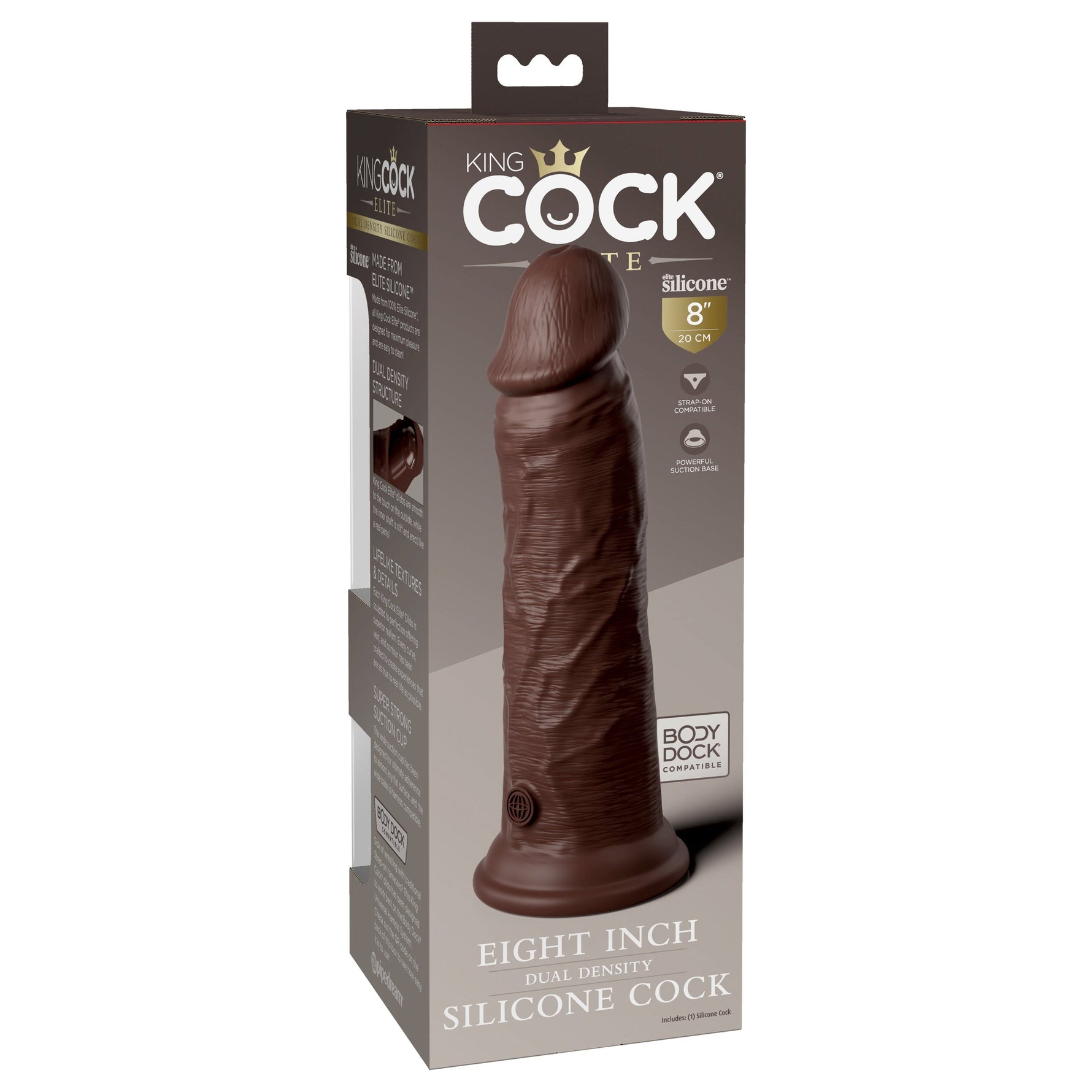 King Cock Elite 8 Inch Dual Density Silicone Dildo