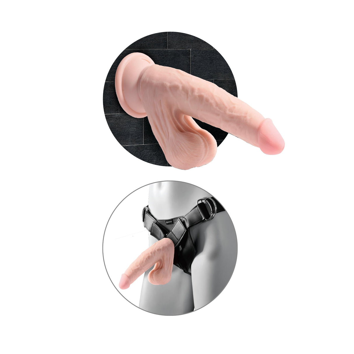 King Cock Triple Density Dildo with Swinging Balls