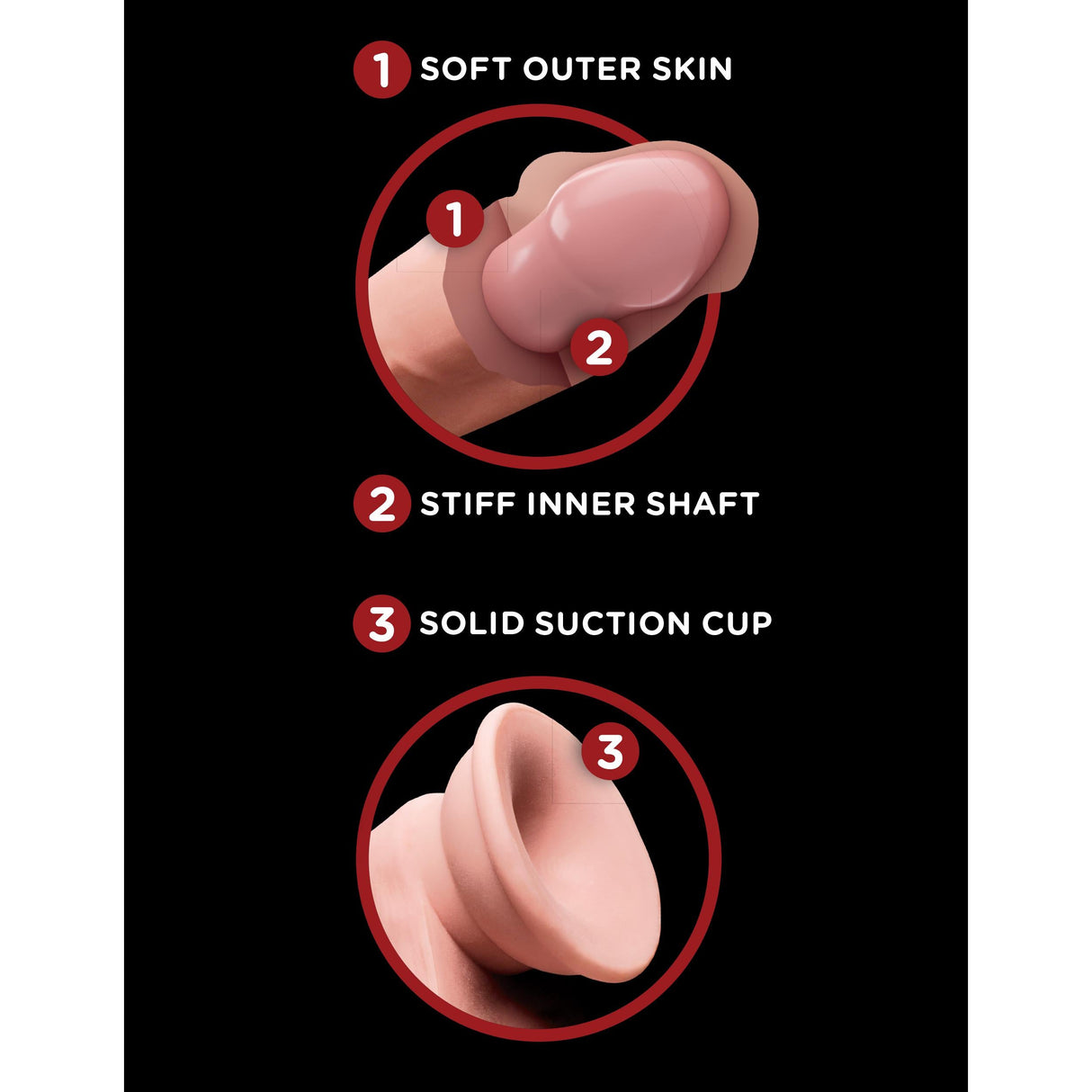 King Cock Triple Density Dildo with Swinging Balls