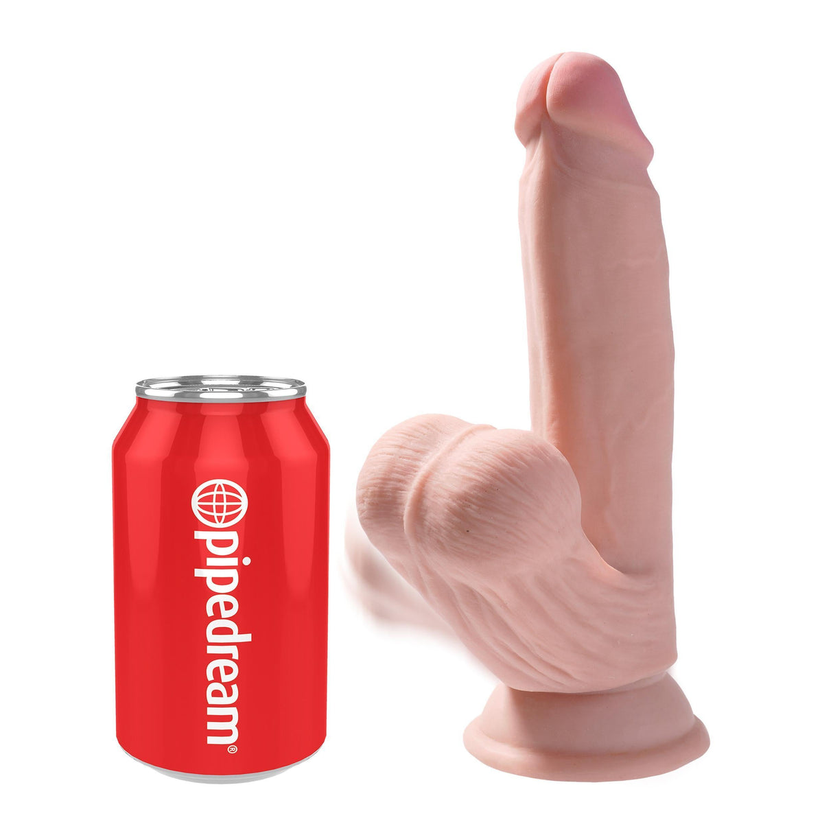 King Cock Triple Density Dildo with Swinging Balls
