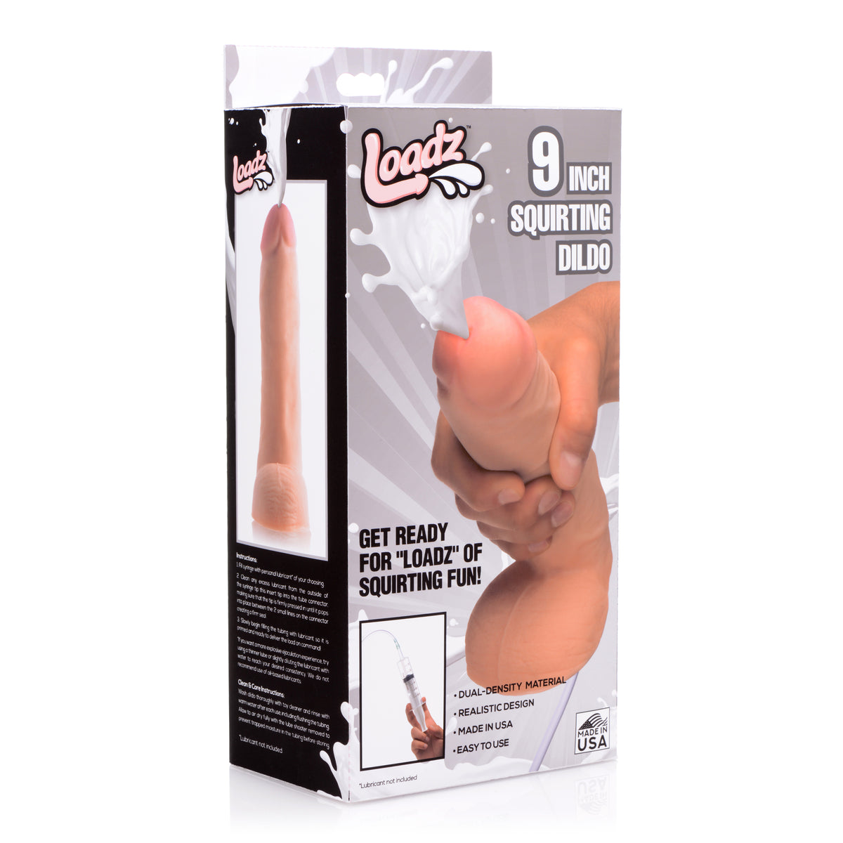 Loadz 9 Inch Realistic Dual Density Squirting Dildo