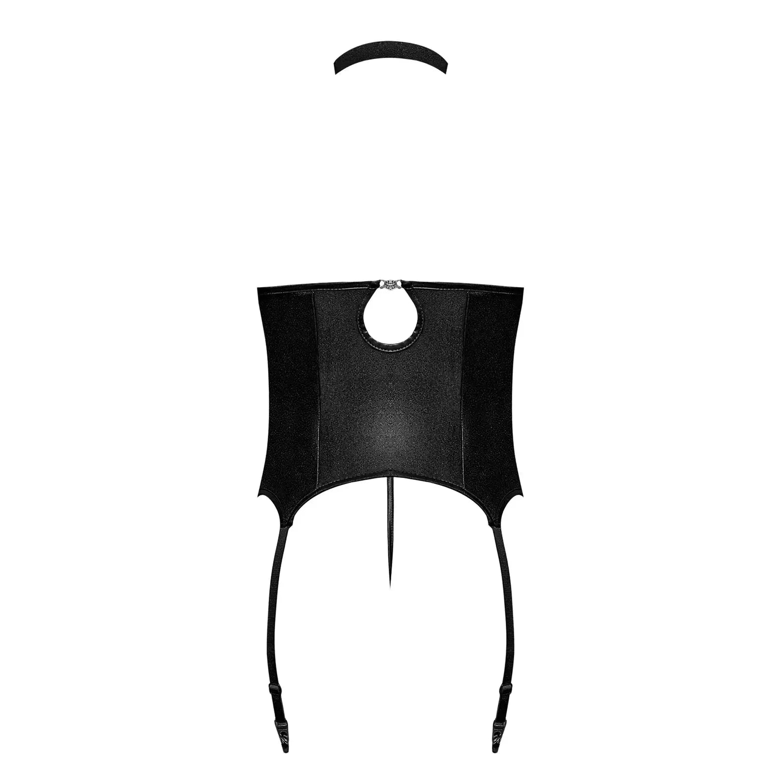 Lust Mistress Cupless Corset, Collar, Garters & G-String