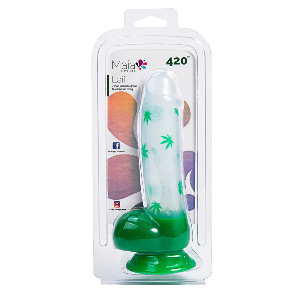 Maia Leif Cannabis Print Suction Cup Dong
