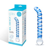 Mr. Swirly 6.5 Inch Glass Curved Dildo