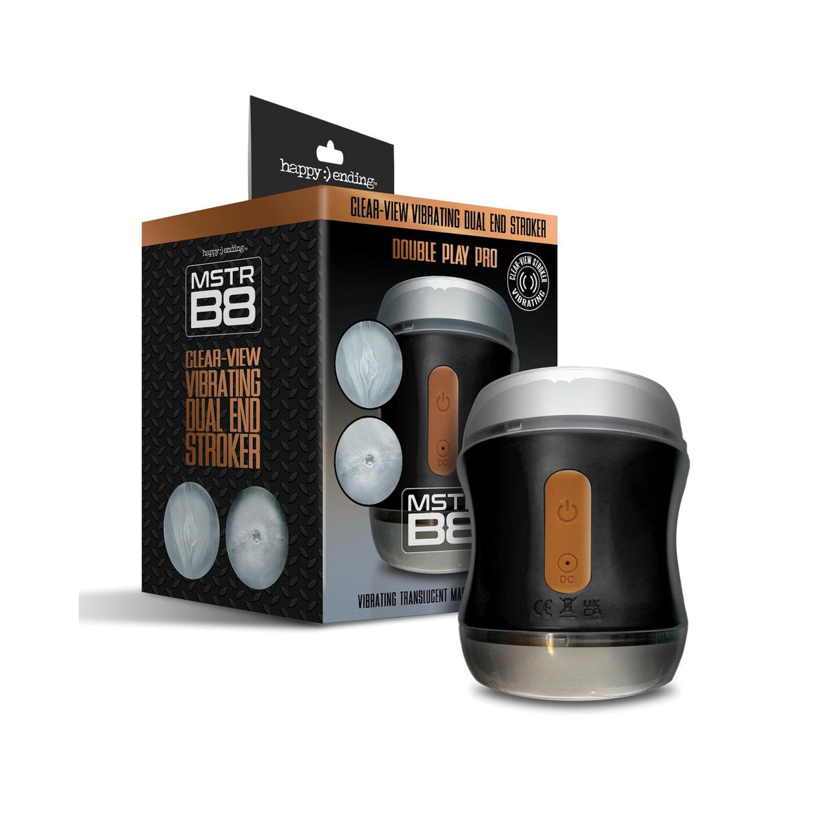 MSTR B8 Clear-View Vibrating Dual End Stroker Double