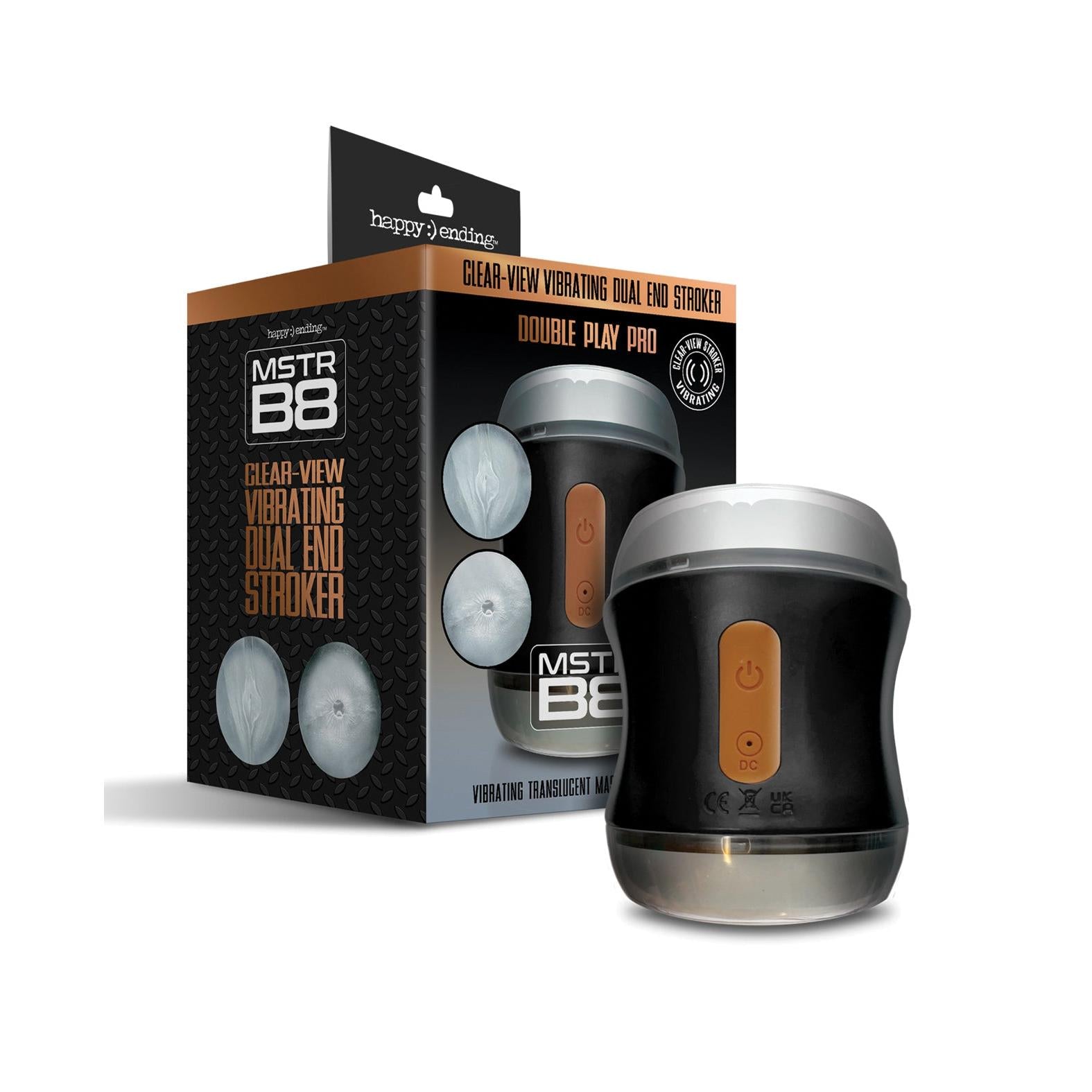 MSTR B8 Clear-View Vibrating Dual End Stroker Double