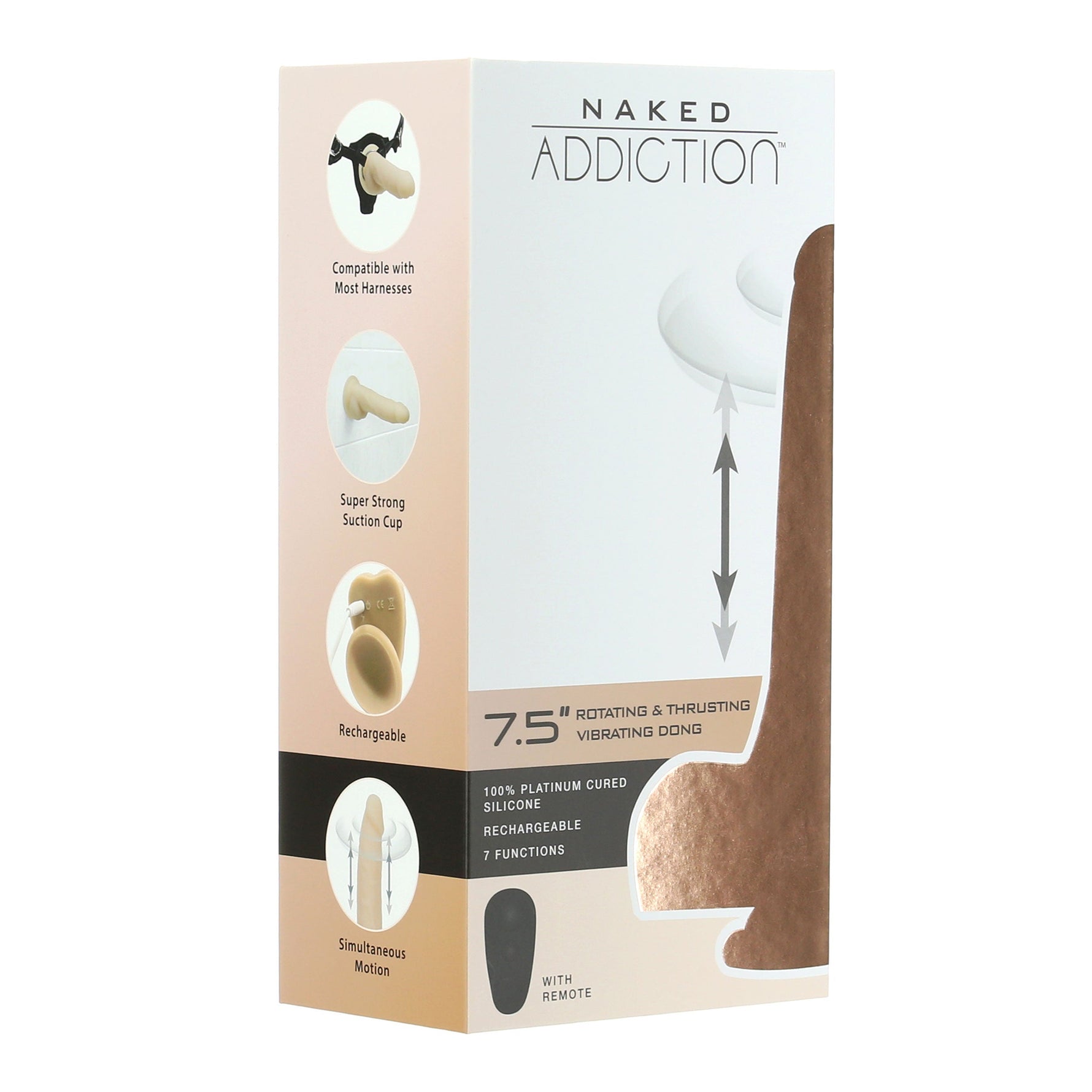 Naked Addiction 7.5 Inch Rotating & Thrusting Dildo