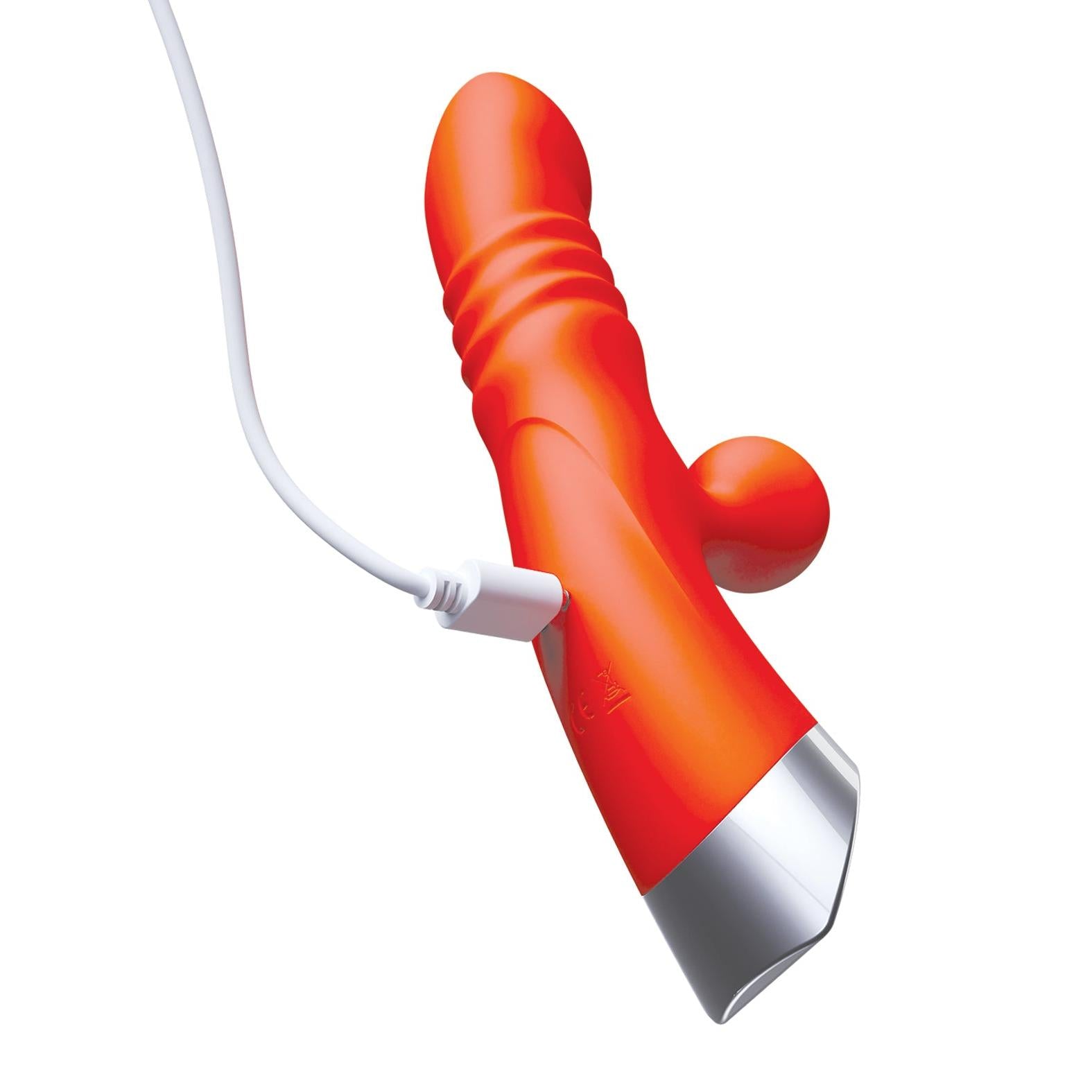 Nasstoys Intruder Thrusting Pleasure Vibe in Tangerine