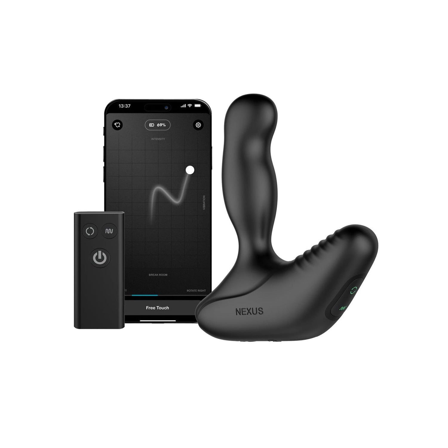 Nexus Revo Stealth App Enabled Rotating Vibrating Prostate Massager in Black