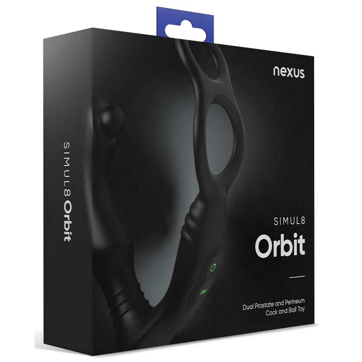 Nexus Simul8 Orbit Thumping Anal Cock and Ball Ring in Black