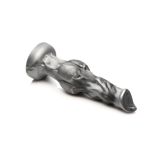 Night Prowler Silicone Silver Dildo