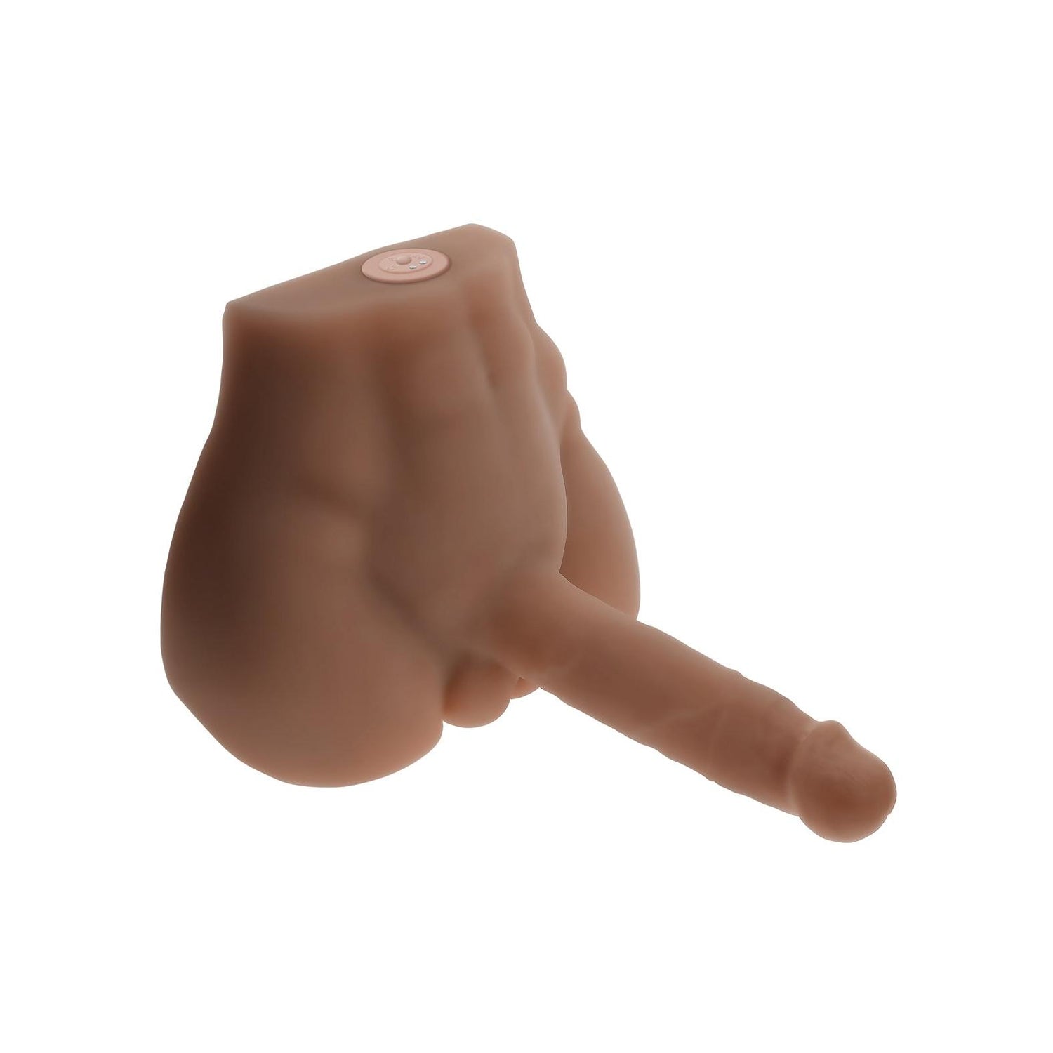 NO ETA Evolved Easy Rider Thrusting & Vibrating Life-Like Dildo - Dark