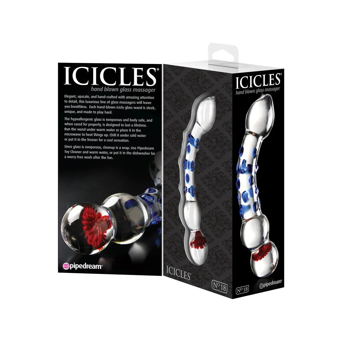 No. 18 Hand Blown Glass Massager