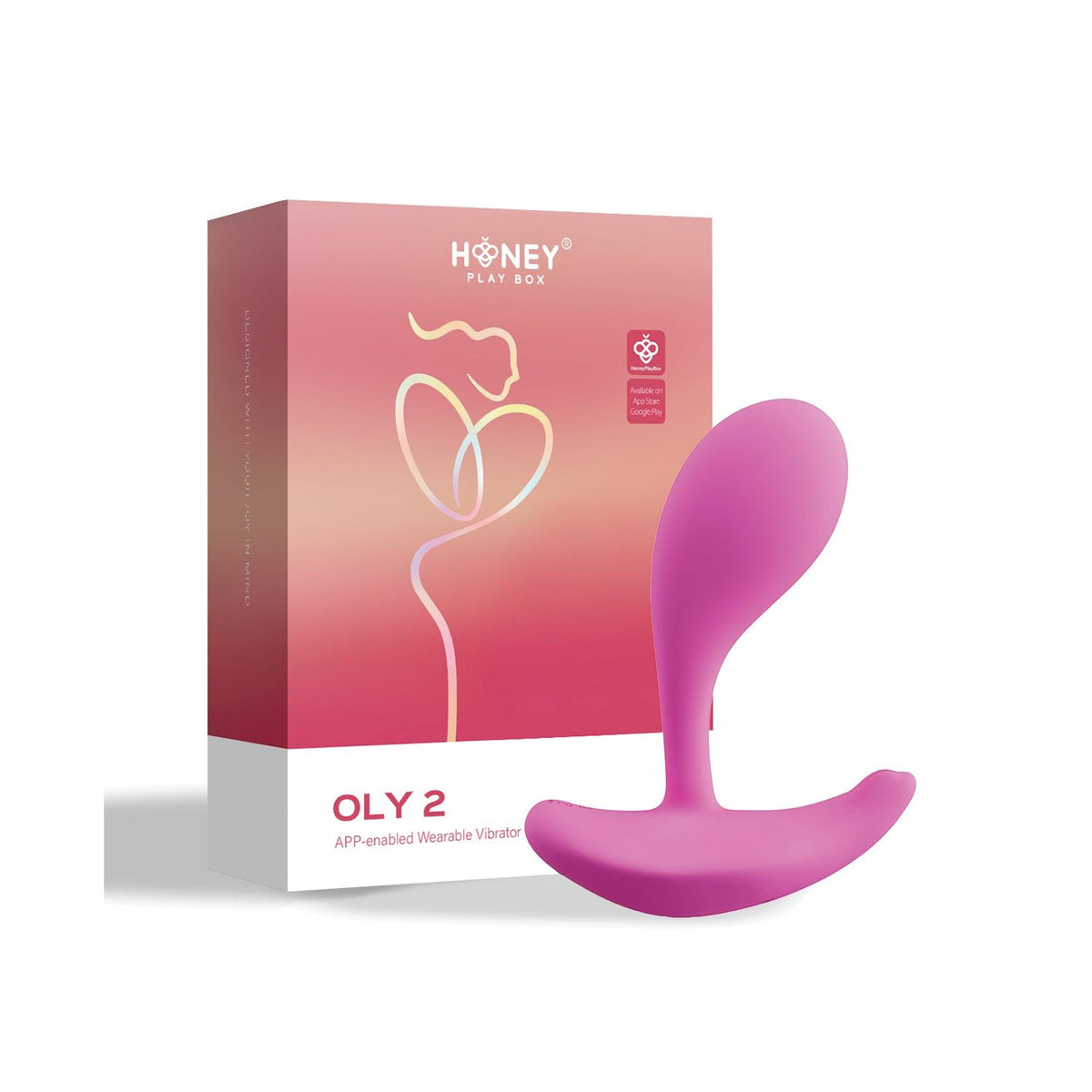 Oly 2 Pressure Sensing App-Enabled Wearable Clit & G Spot Vibrator in Pink
