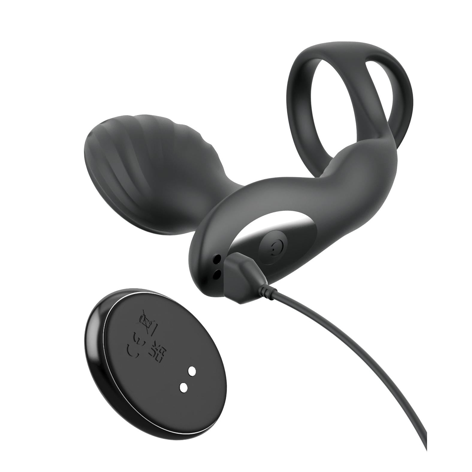 Pipedream Ass-Gasam Gyro-Milk Pro Prostate Massager in Black