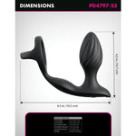 Pipedream Ass-Gasam Gyro-Milk Pro Prostate Massager in Black