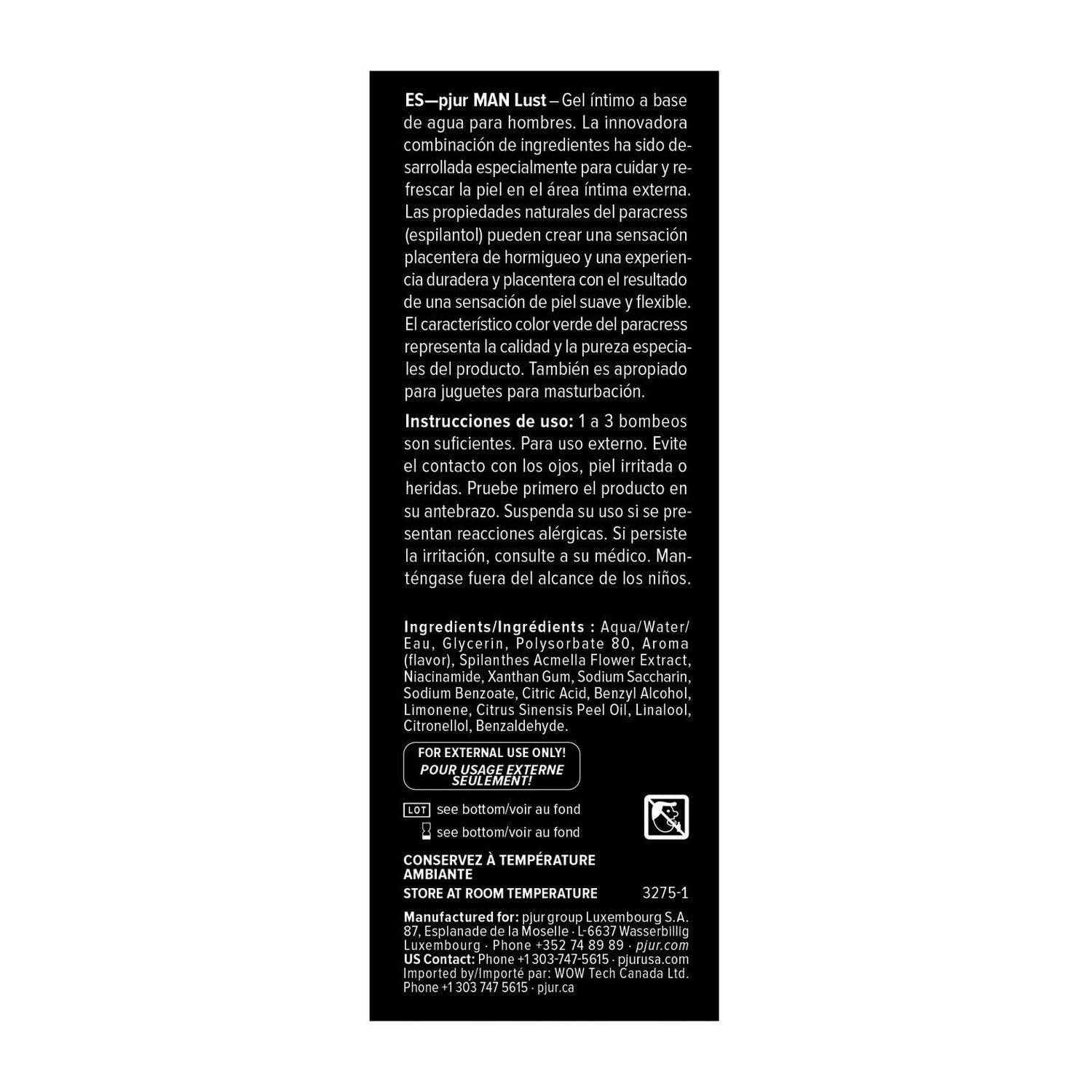 Pjur Man Lust Pleasure Gel - 15 ml Bottle