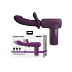 Pretty Love DJ Scholar Dual Thrusting Gun Massager - Purple