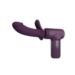 Pretty Love DJ Scholar Dual Thrusting Gun Massager - Purple
