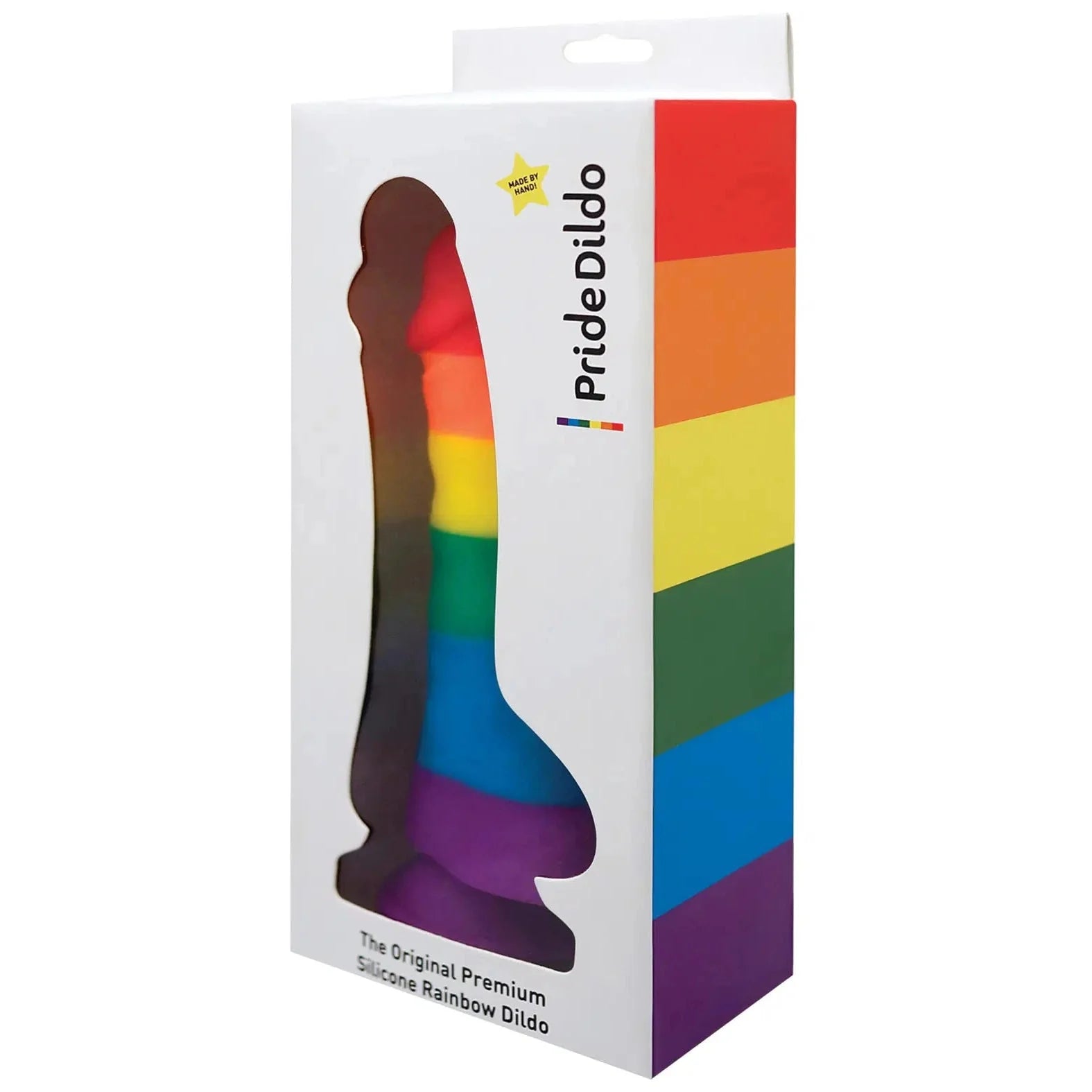Pride Silicone Rainbow Dildo with Balls