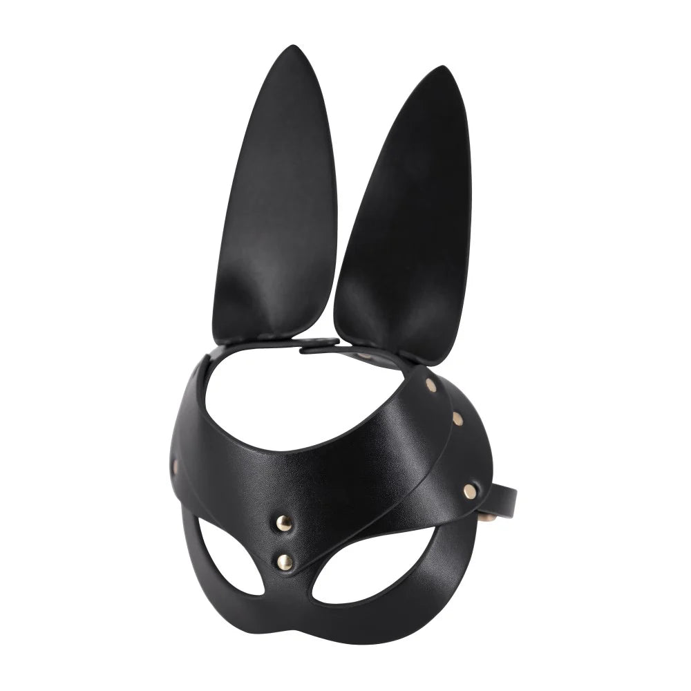 PU Leather Bunny Mask