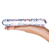 Purple Rose Nubby Glass Dildo