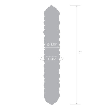Purple Rose Nubby Glass Dildo
