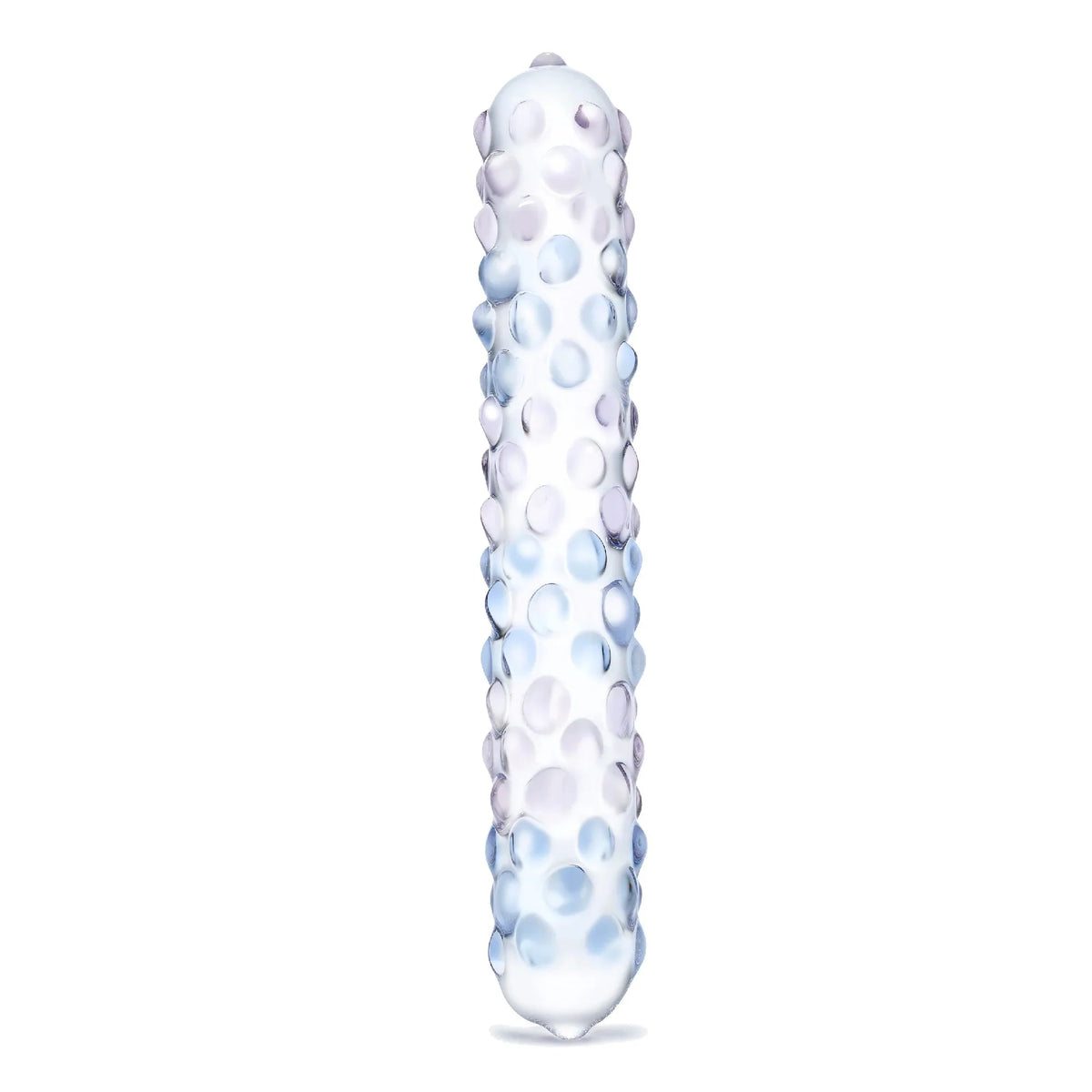 Purple Rose Nubby Glass Dildo