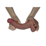 Real Skin 7.5 Inch Dual Layer Dildo in Light Brown