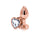Rear Assets Aluminum Plug with Heart Gem