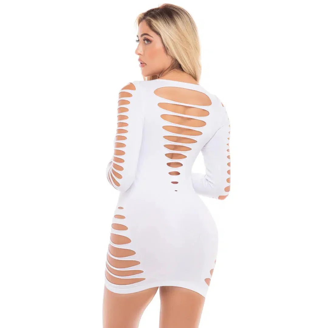 Rene Rofe Pink Lipstick Bold Babe Long Sleeve Dress - O/S