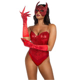 Rhinestone Devil Mask