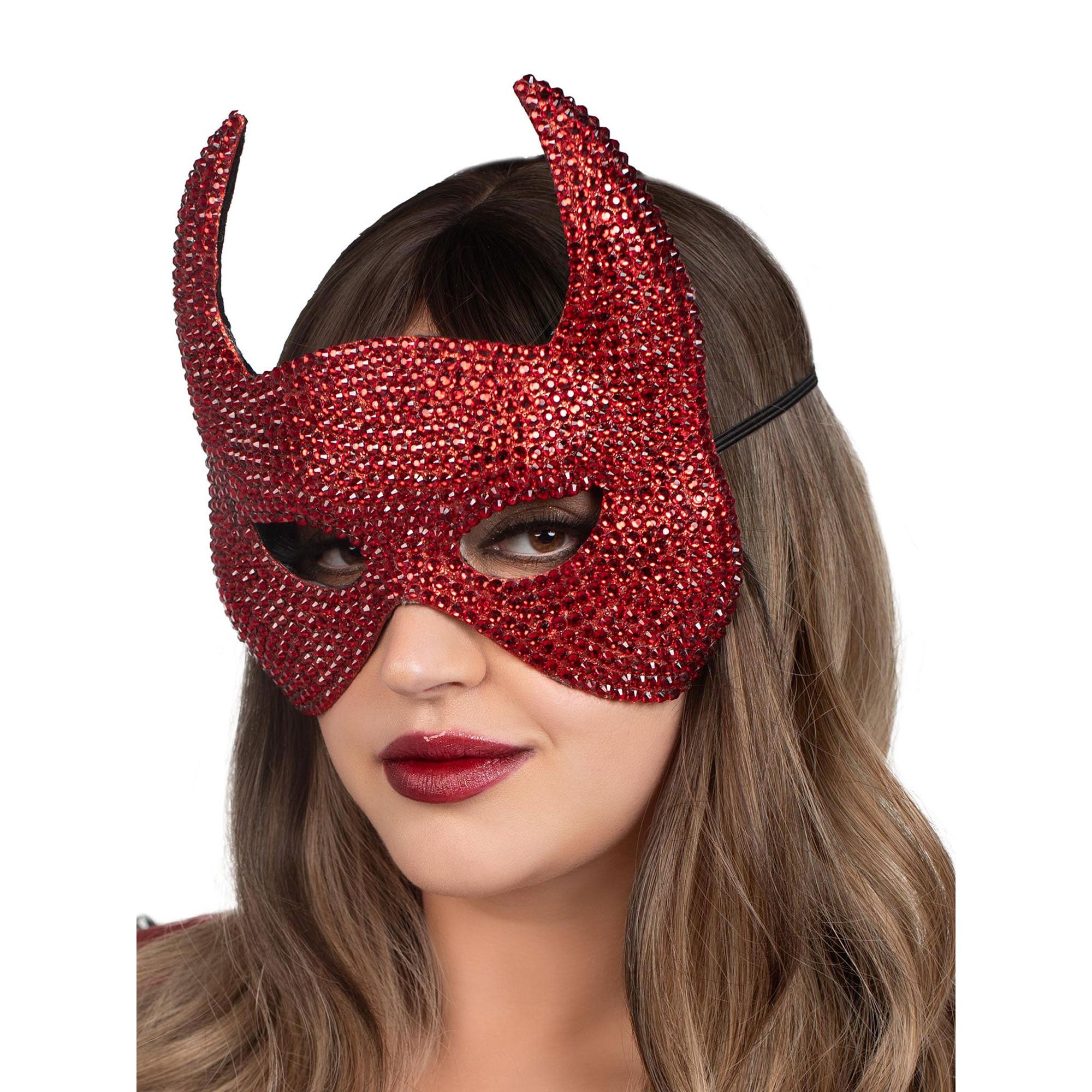 Rhinestone Devil Mask - HotCherry