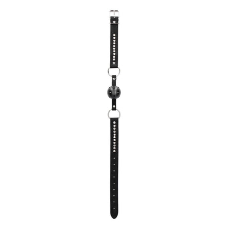 Shots Ouch Breathable Ball Gag with Diamond Studded Straps