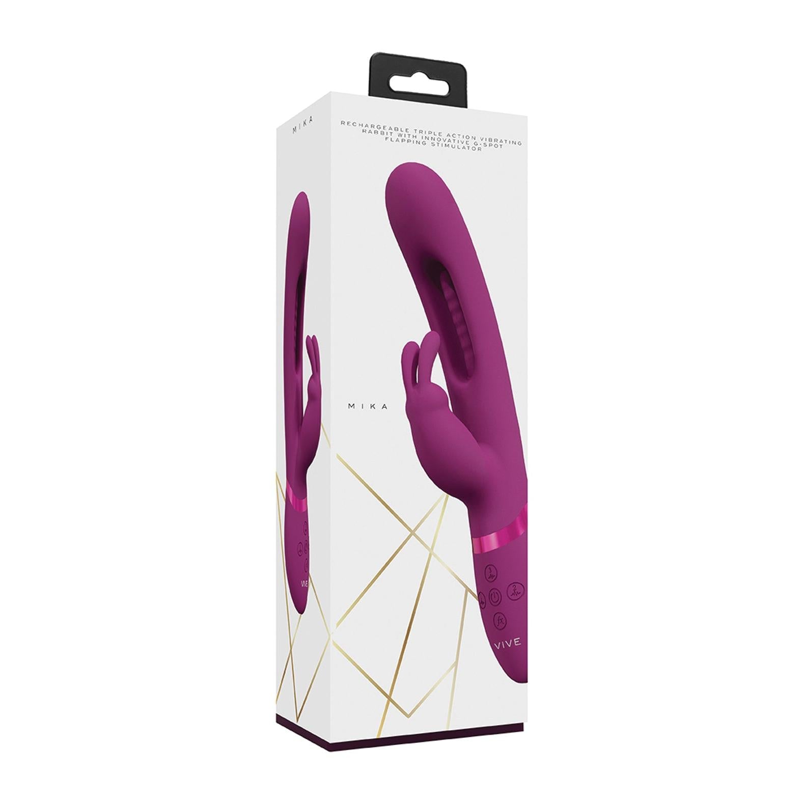 Shots Vive Mika Vibrating Rabbit with G-Spot Flapping in Pink